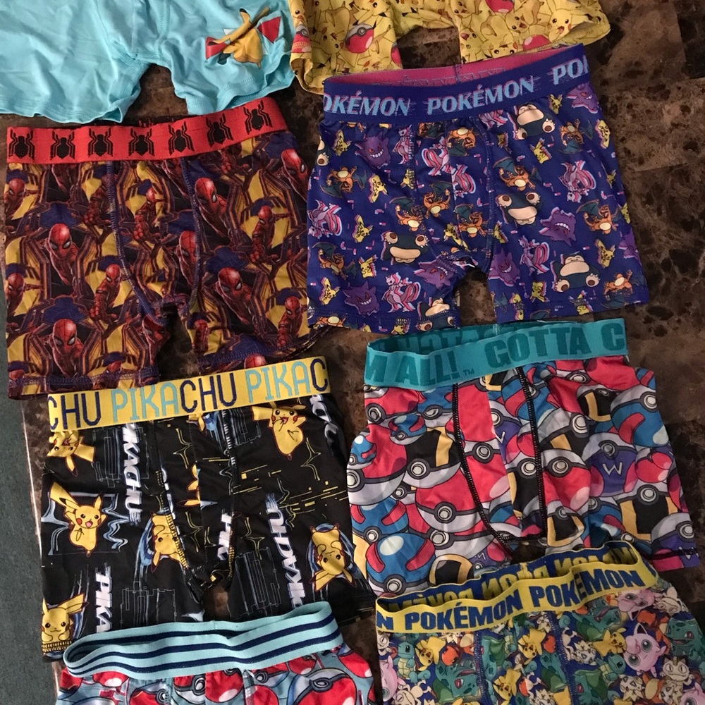 Spider-Man and Pokémon and pika chi underwear